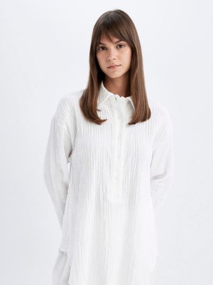Relax Fit Müslin Uzun Kollu Gömlek Tunik D2256ax24sm