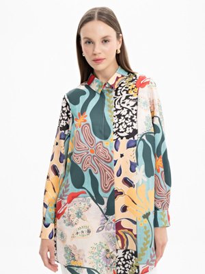 Rahat Kesim Desenli Tunik