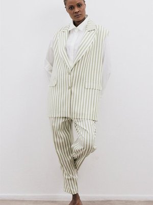 Çizgili Yelek Yeşil K