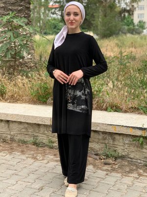 Gümüş Garnili Pantolonlu Sandy Takım Gümüş Garnili Pantolonlu Sandy Takım