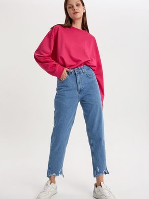 Mavi Pamuk Lazer Kesim Denim Pantolon