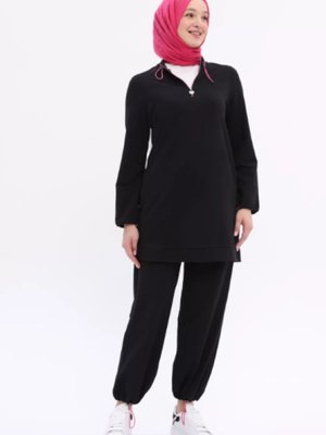 Pamuklu Fermuarlı Eşofman Takımı