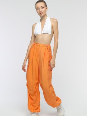 Turuncu Kargo Cepli Lastikli Spor Pantolon Turuncu Kargo Cepli Lastikli Spor Pantolon