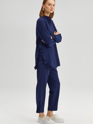 Fırfırlı Ince Krep Ceket