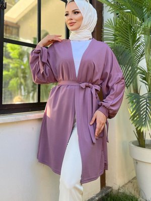 Düz Orta Pembe Hırka