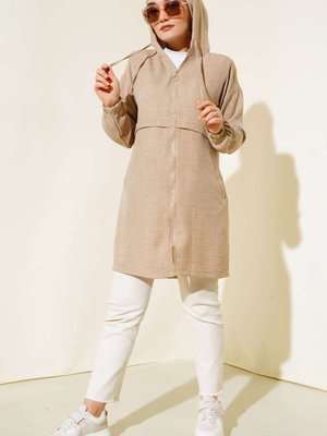 Kapüşonlu Keten Kap Taş Kapüşonlu Keten Kap Taş