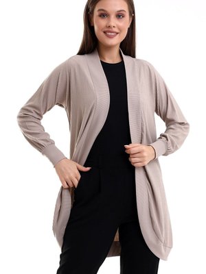 Vizon Penye Italyan Reglan Oval Etek Kol Esnek Uzun & Hırka Vizon Penye Italyan Reglan Oval Etek Kol Esnek Uzun & Hırka