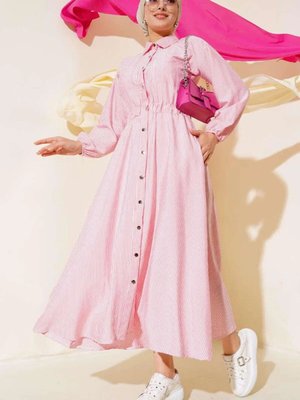 Metal Düğmeli Elbise