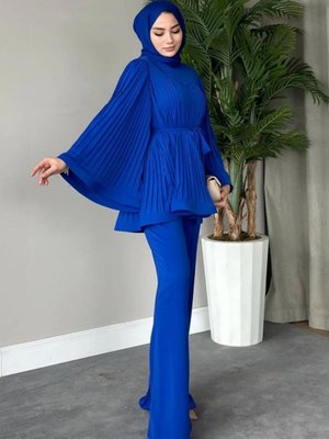 Bürümcük Tesettür İkili Takım Kuşak Detaylı