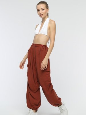 Kahverengi Kargo Cepli Lastikli Spor Kahve Pantolon Kahverengi Kargo Cepli Lastikli Spor Kahve Pantolon