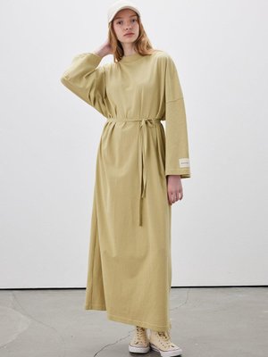 Oversıze Uzun Rahat Elbise Sarı Oversıze Uzun Rahat Elbise Sarı