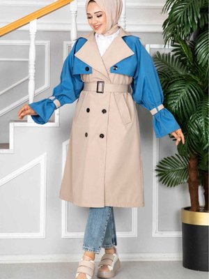 Çift Renkli Trenç Çift Renkli Trenç