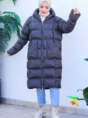 Şişme Yorgan Mont Antrasit