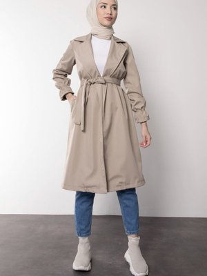 Manşet İ Lastikli Kuşaklı Trenç Manşet İ Lastikli Kuşaklı Trenç