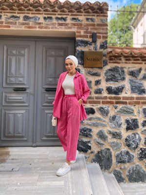 İkili Alt Üst Keten Takım