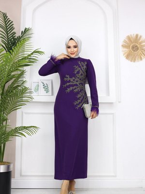 Fadik Abiye Elbise Mürdüm