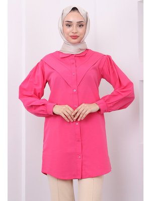 Fuşya Ön Katlı Tunik Fuşya Ön Katlı Tunik