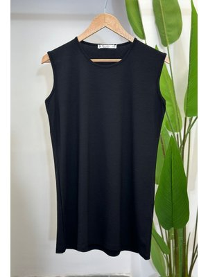 Siyah Sıfır Kol İçlik Tunik Siyah Sıfır Kol İçlik Tunik