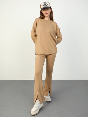 Camel Yumuşak Dokulu Pantolon