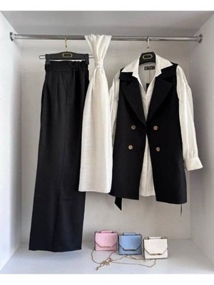 Kemerli Yelekli 3lu Takım