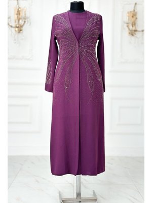 Mürdüm Ceren Abiye Elbise