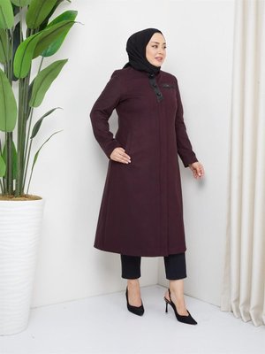 Anne Büyük Beden I?nce Kışlık Kaşe Kaban Anne Büyük Beden I?nce Kışlık Kaşe Kaban