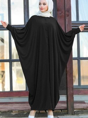 Önü Düğmeli Yarasa Kollu Uzun Sandy Ferace