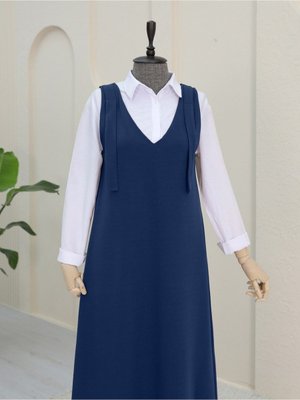 Omuzları Bağlamalı V Yaka Jile