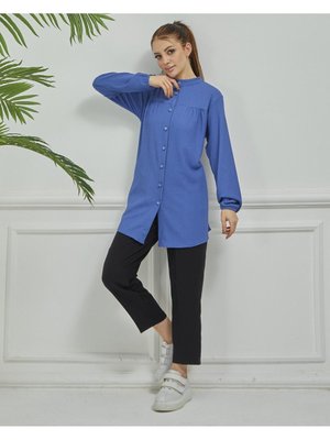 Hakim Yaka Keten Gömlek Hakim Yaka Keten Gömlek