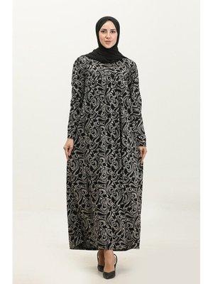 Anise Büyük Beden Desenli Viskon Elbise Anise Büyük Beden Desenli Viskon Elbise