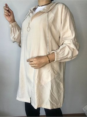 Tesettür Tunik Fermuarlı Uzun