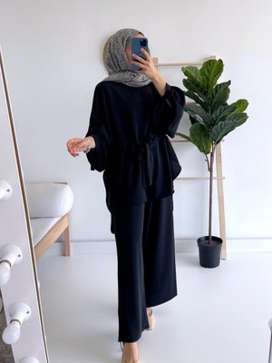 Beli Kuşaklı Takım Siyah