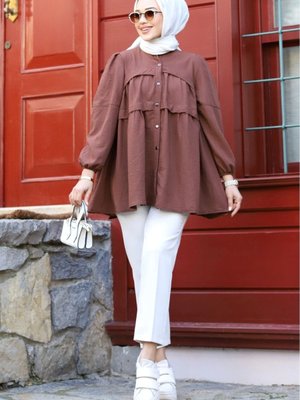 Önü Fırfır Detaylı Tunik