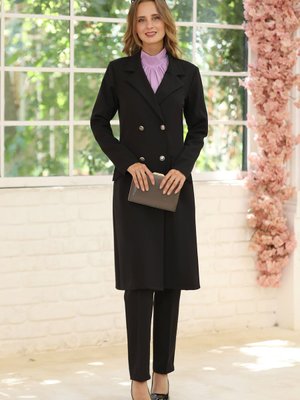 Kruvaze Yaka Ceket & Pantolon İkili Takım Kruvaze Yaka Ceket & Pantolon İkili Takım