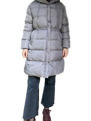 Gri Kısa Şişme Mont