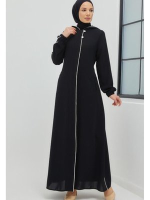 Miray Kadın Lüx Krep Kumaş Kapüşonlu Ferace Miray Kadın Lüx Krep Kumaş Kapüşonlu Ferace