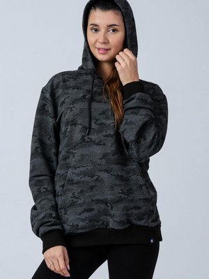 Siyah Kamuflaj Desenli Kapüşonlu Sweatshirt Siyah Kamuflaj Desenli Kapüşonlu Sweatshirt