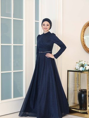 Işıl Abiye Elbise Lacivert