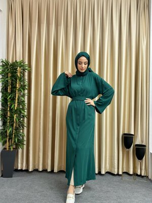 Zümrüt Yeşili Yıldız Ferace