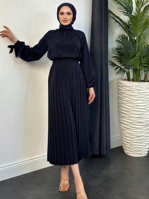 Lindon Plise Etek Takım Lacivert