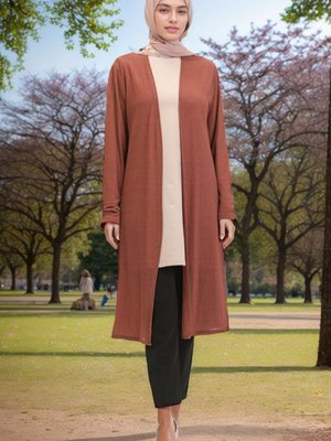 Sade Uzun Dökümlü Hırka