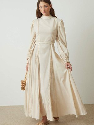 Kazabilanka Naturel Keten Elbise