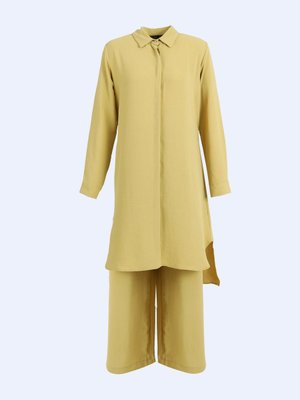 Fıstık Yeşili Aerobin Gömlek & Pantolon Takım