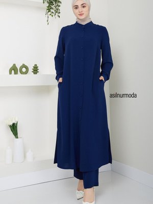 Sena Ayrobin Düğmeli İkili Takım Lacivert