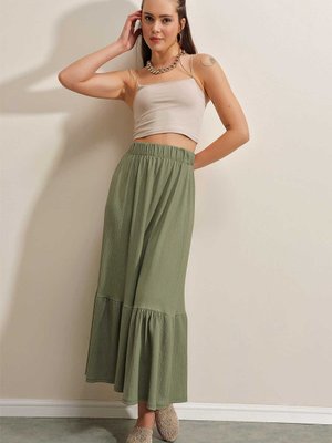 Katlı Uzun Etek Mint Katlı Uzun Etek Mint