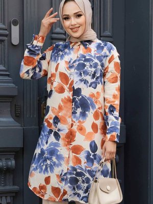 Desenli Kiremit Tunik