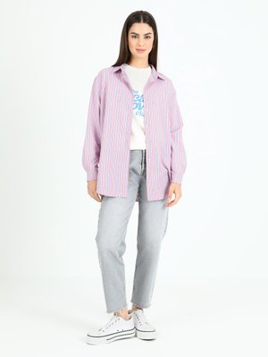 Pamuklu Gömlek Mavi Çizgili