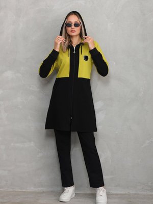 Yeşil Armalı Renk Bloklu Eşofman Takım