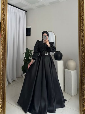 Prenses Abiye Elbise Siyah