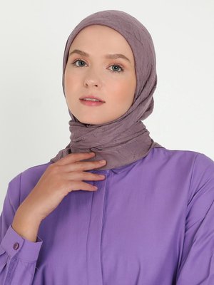 Lila Bambu Kraş Eşarp
